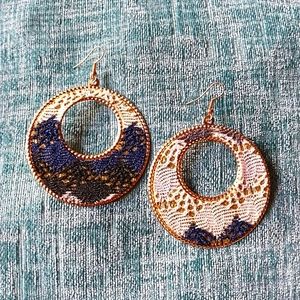 Fabric earrings